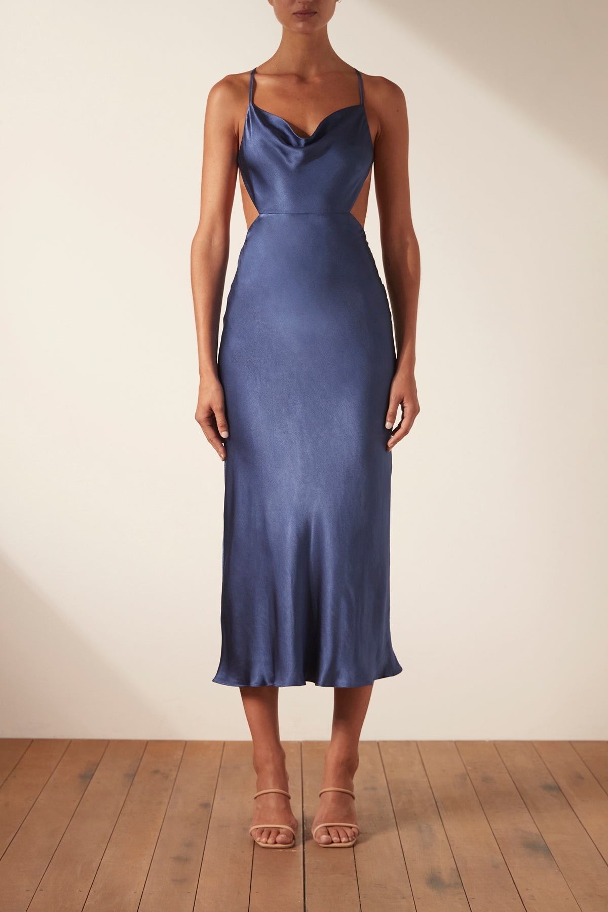 Thalia Bias Cut Out Midi Dress | Aegean ...